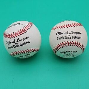 Set Of 2 Vintage DeBeer Baseballs No. 94C Official League Horsehide